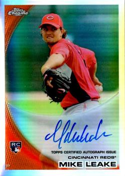 2010 Topps Chrome - Rookie Autographs Refractors #176 Mike Leake Front
