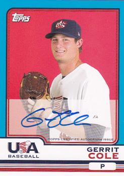 2010 Topps Chrome - USA Baseball Autographs #USA-4 Gerrit Cole Front