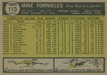 2010 Topps Heritage - 50th Anniversary Buybacks #113 Mike Fornieles Back
