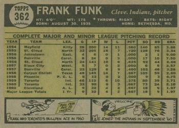 2010 Topps Heritage - 50th Anniversary Buybacks #362 Frank Funk Back