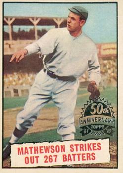 2010 Topps Heritage - 50th Anniversary Buybacks #408 Mathewson Strikes Out 267 Batters Front