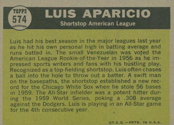 2010 Topps Heritage - 50th Anniversary Buybacks #574 Luis Aparicio Back