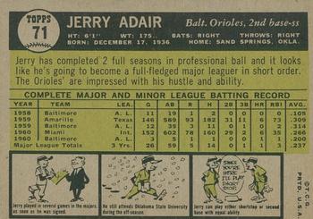 2010 Topps Heritage - 50th Anniversary Buybacks #71 Jerry Adair Back