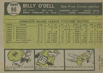 2010 Topps Heritage - 50th Anniversary Buybacks #96 Billy O'Dell Back