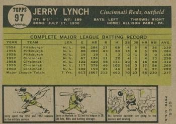2010 Topps Heritage - 50th Anniversary Buybacks #97 Jerry Lynch Back