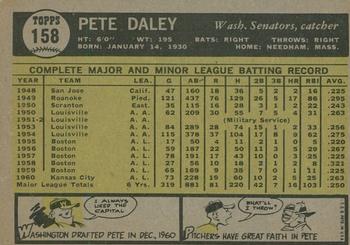 2010 Topps Heritage - 50th Anniversary Buybacks #158 Pete Daley Back