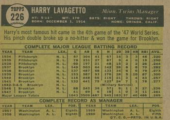 2010 Topps Heritage - 50th Anniversary Buybacks #226 Cookie Lavagetto Back