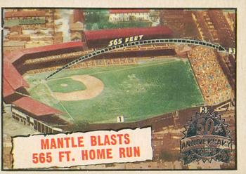 2010 Topps Heritage - 50th Anniversary Buybacks #406 Mantle Blasts 565 Ft. Home Run Front