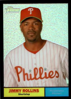 2010 Topps Heritage - Chrome Black Refractors #C30 Jimmy Rollins Front