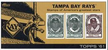 2010 Topps Heritage - Team Stamp Panels #NNO Tampa Bay Rays / Evan Longoria / Carl Crawford / David Price Front