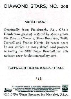 2010 Topps National Chicle - Artist's Proof Signatures #208 Luis Aparicio / Chris Henderson Back