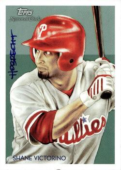 2010 Topps National Chicle - Artist's Proof Signatures #23 Shane Victorino / Dave Hobrecht Front