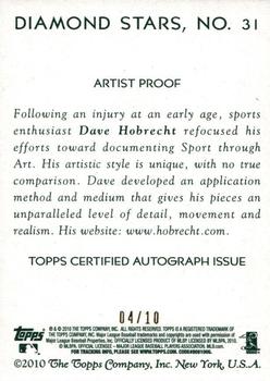 2010 Topps National Chicle - Artist's Proof Signatures #31 Jayson Werth / Dave Hobrecht Back