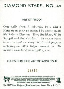 2010 Topps National Chicle - Artist's Proof Signatures #48 Jason Kubel / Chris Henderson Back