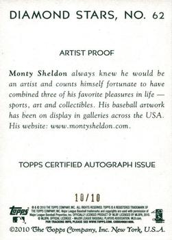 2010 Topps National Chicle - Artist's Proof Signatures #62 Chad Billingsley / Monty Sheldon Back