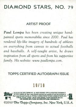 2010 Topps National Chicle - Artist's Proof Signatures #79 Russell Branyan / Paul Lempa Back