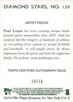 2010 Topps National Chicle - Artist's Proof Signatures #129 Nolan Reimold / Paul Lempa Back