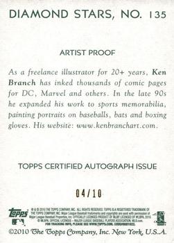 2010 Topps National Chicle - Artist's Proof Signatures #135 Chris Carpenter / Ken Branch Back