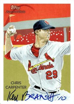 2010 Topps National Chicle - Artist's Proof Signatures #135 Chris Carpenter / Ken Branch Front