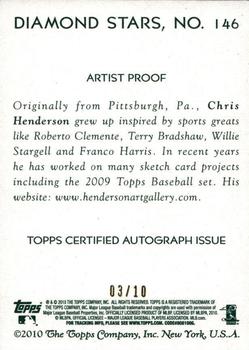 2010 Topps National Chicle - Artist's Proof Signatures #146 Scott Feldman / Chris Henderson Back