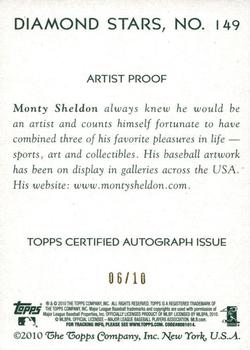 2010 Topps National Chicle - Artist's Proof Signatures #149 Trevor Cahill / Monty Sheldon Back
