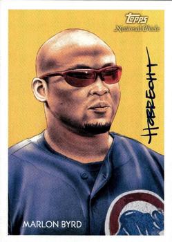 2010 Topps National Chicle - Artist's Proof Signatures #174 Marlon Byrd / Dave Hobrecht Front