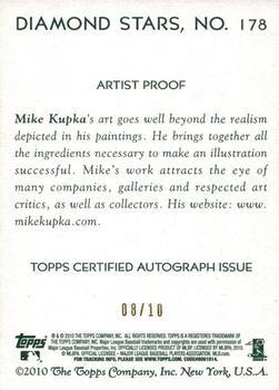 2010 Topps National Chicle - Artist's Proof Signatures #178 Joel Pineiro / Mike Kupka Back