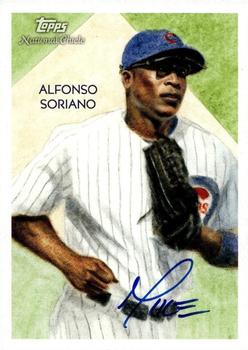 2010 Topps National Chicle - Artist's Proof Signatures #186 Alfonso Soriano / Mike Kupka Front