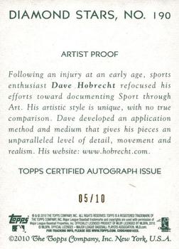 2010 Topps National Chicle - Artist's Proof Signatures #190 Orlando Hudson / Dave Hobrecht Back