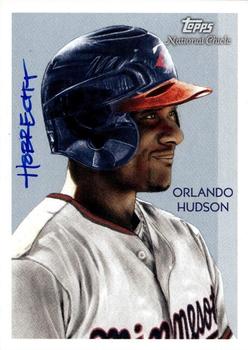 2010 Topps National Chicle - Artist's Proof Signatures #190 Orlando Hudson / Dave Hobrecht Front