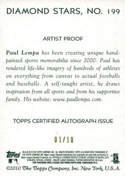 2010 Topps National Chicle - Artist's Proof Signatures #199 Trevor Crowe / Paul Lempa Back