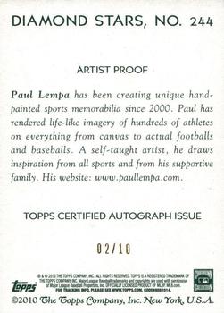 2010 Topps National Chicle - Artist's Proof Signatures #244 Eddie Mathews / Paul Lempa Back
