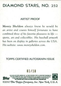 2010 Topps National Chicle - Artist's Proof Signatures #252 Duke Snider / Monty Sheldon Back
