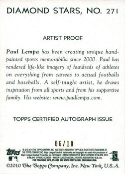 2010 Topps National Chicle - Artist's Proof Signatures #271 Brent Dlugach / Paul Lempa Back