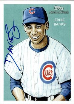 2010 Topps National Chicle - Artist's Proof Signatures #296 Ernie Banks Front
