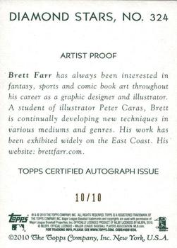 2010 Topps National Chicle - Artist's Proof Signatures #324 Matt Carson Back