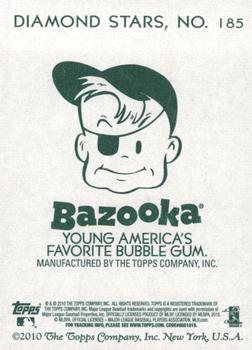 2010 Topps National Chicle - Bazooka Back #185 Travis Snider Back