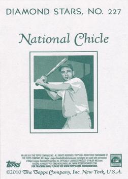 2010 Topps National Chicle - National Chicle Back #227 Rogers Hornsby Back