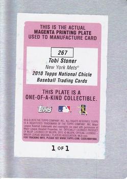 2010 Topps National Chicle - Printing Plates Magenta #267 Tobi Stoner Back