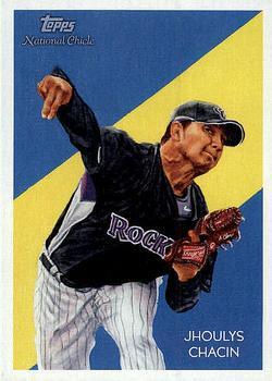 2010 Topps National Chicle - Umbrella Black Back #144 Jhoulys Chacin Front
