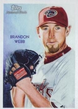 2010 Topps National Chicle - Umbrella Red Back #9 Brandon Webb Front