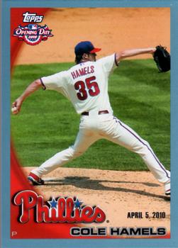 2010 Topps Opening Day - Blue #37 Cole Hamels Front