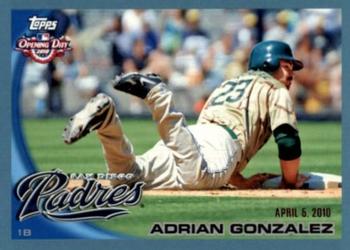 2010 Topps Opening Day - Blue #38 Adrian Gonzalez Front
