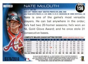 2010 Topps Opening Day - Blue #156 Nate McLouth Back