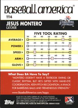 2010 Topps Pro Debut - Baseball America's Tools of the Trade #TT4 Jesus Montero Back