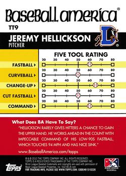 2010 Topps Pro Debut - Baseball America's Tools of the Trade #TT9 Jeremy Hellickson Back