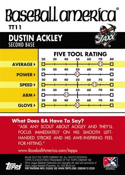 2010 Topps Pro Debut - Baseball America's Tools of the Trade #TT11 Dustin Ackley Back