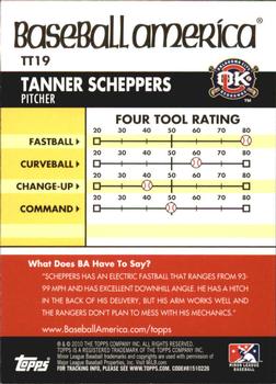2010 Topps Pro Debut - Baseball America's Tools of the Trade #TT19 Tanner Scheppers Back
