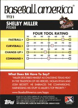 2010 Topps Pro Debut - Baseball America's Tools of the Trade #TT21 Shelby Miller Back
