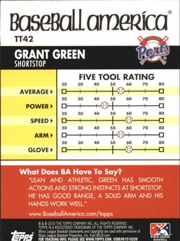 2010 Topps Pro Debut - Baseball America's Tools of the Trade #TT42 Grant Green Back